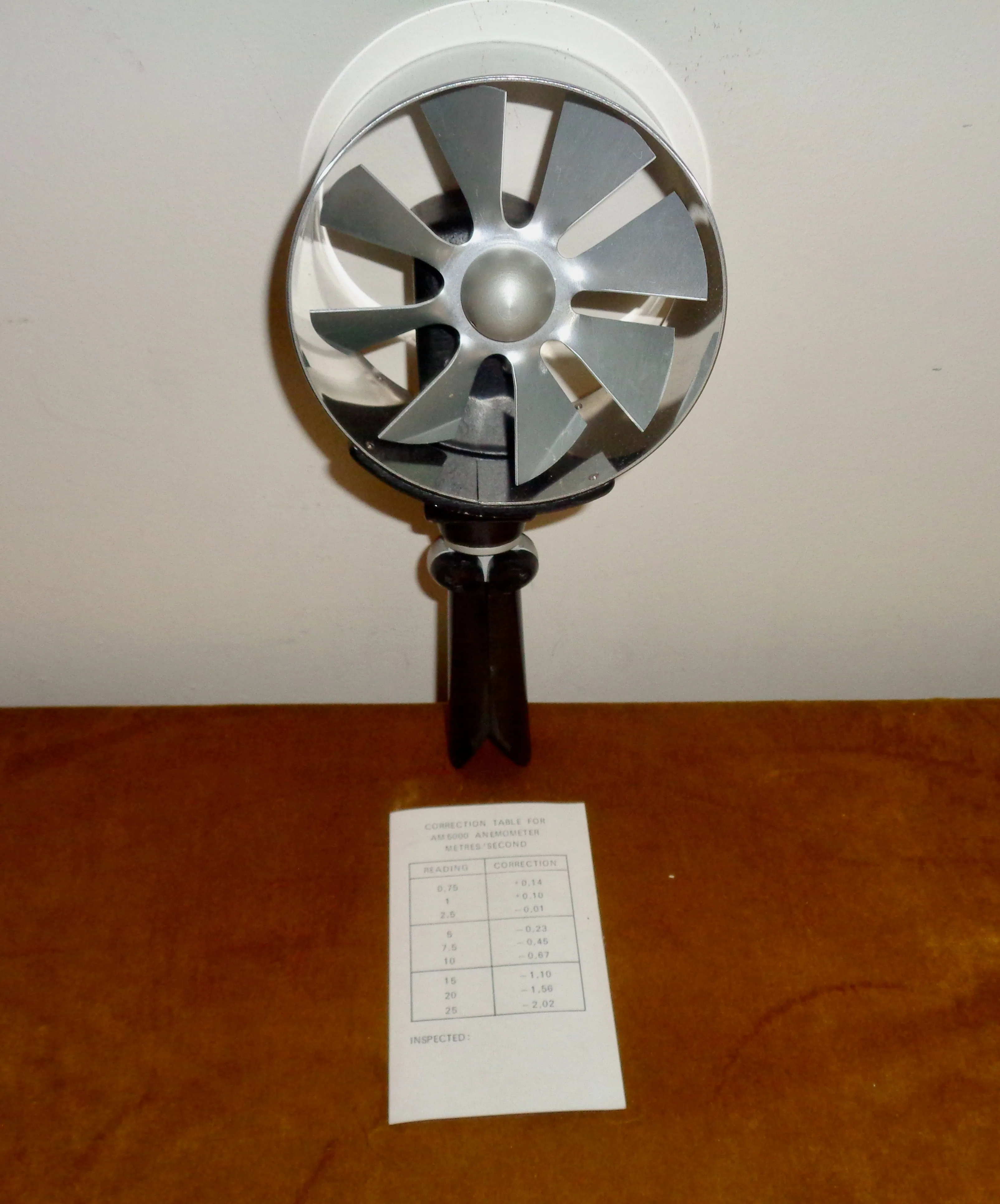 1970s AM5000 Air Flow Developments (AD) Anemometer in Its Original Yellow Leather Case