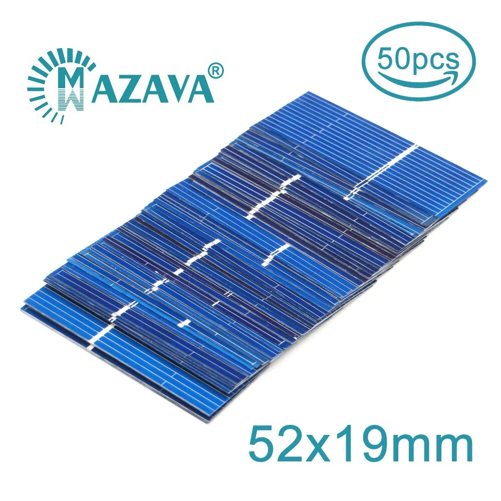 50 pcs Solar Cells DIY Charger Polycrystalline Battery Charge 5V 6V 9V 12V C60 5/6 inch Mono Poly Solar Panels Education Study