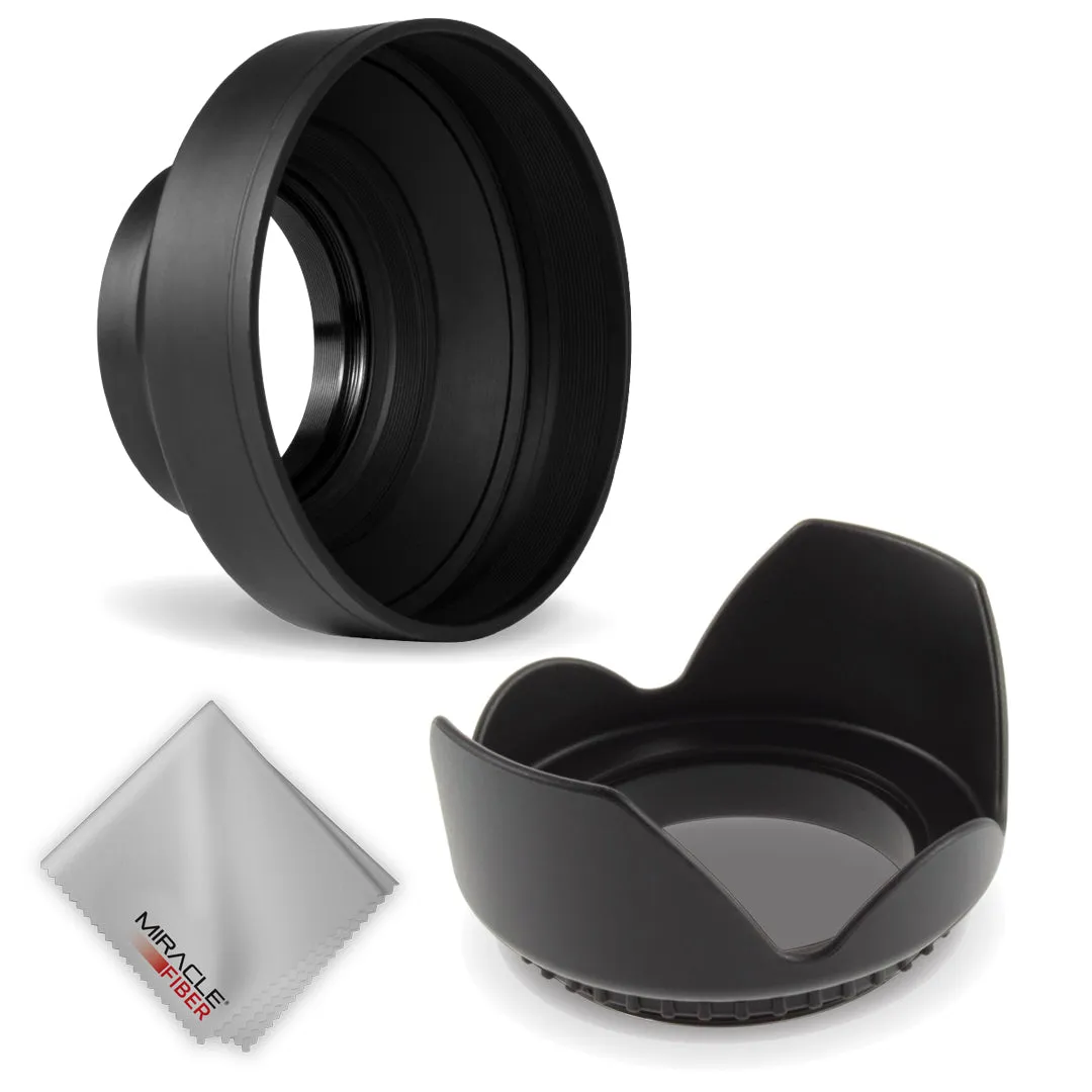 52MM Lens Hood Set, Includes Tulip Flower Lens Hood