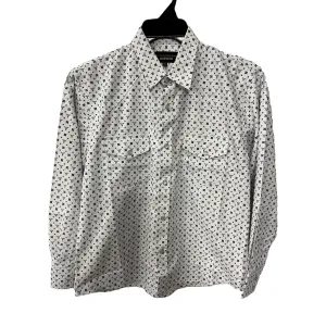 American West Boy's Longhorn White Snap Button Down Western Shirt 229