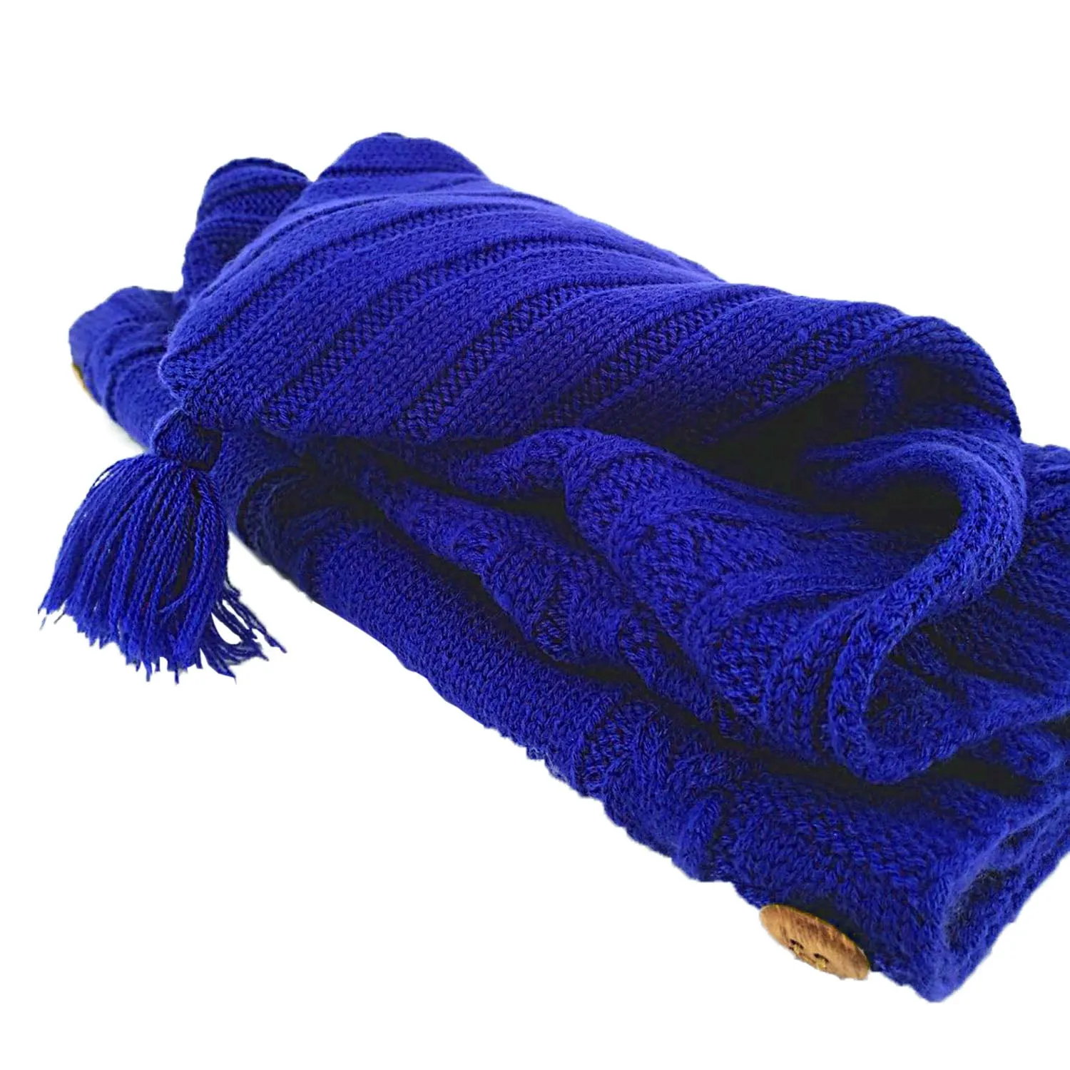 Babymoon Organic Knitted Woollen Swaddle Sleeping Bag | 0-3M  - Blue