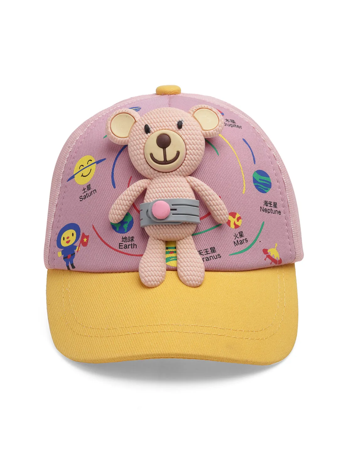 Babymoon Teddy Summer Cap Hat For Baby Kids - Pink