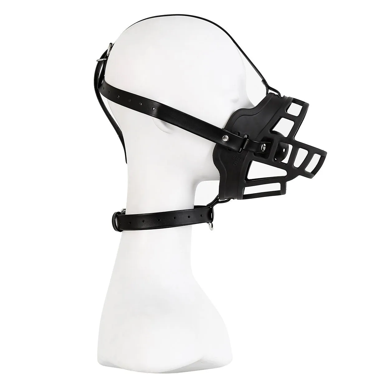 BDSM dog Muzzle harness with ball gag