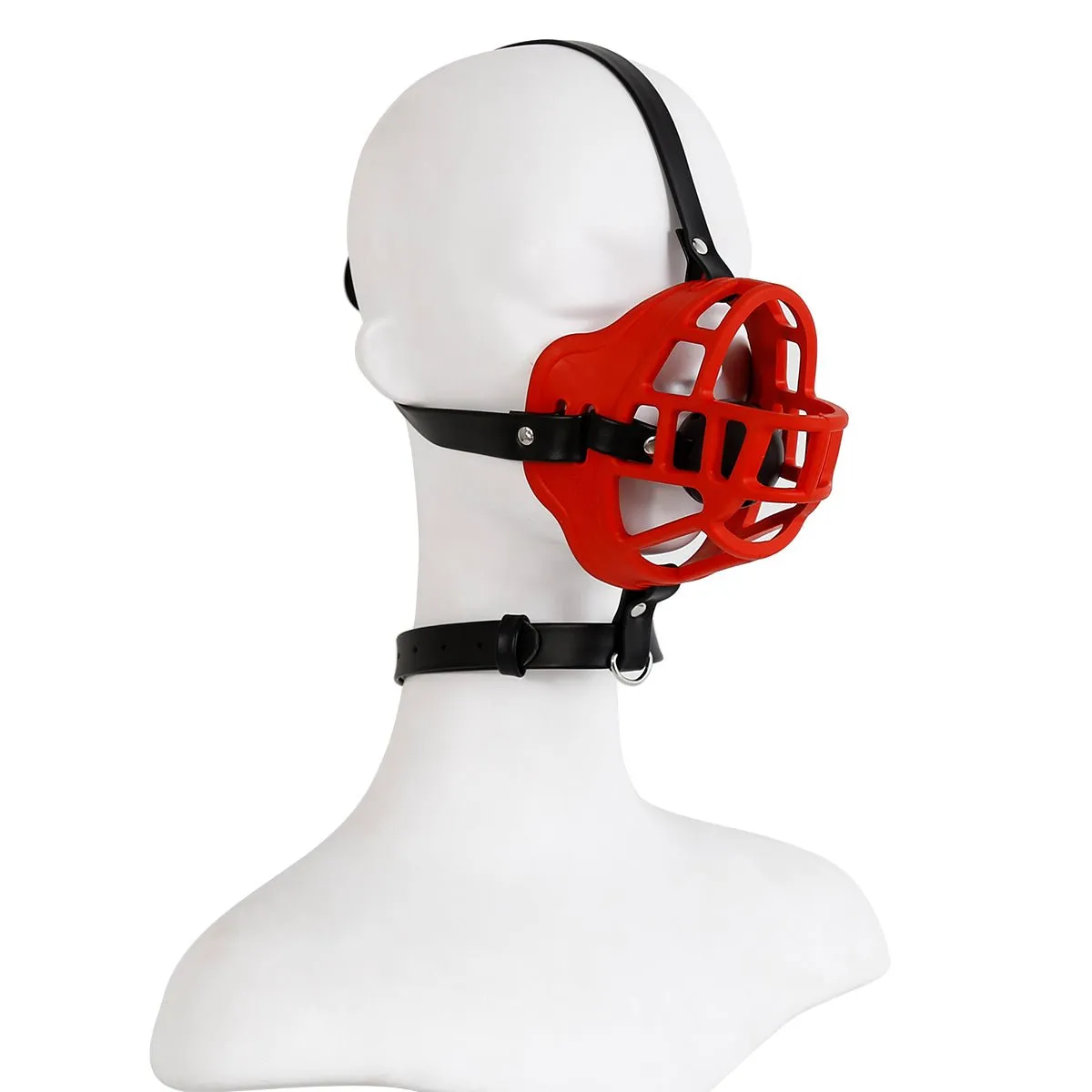 BDSM dog Muzzle harness with ball gag