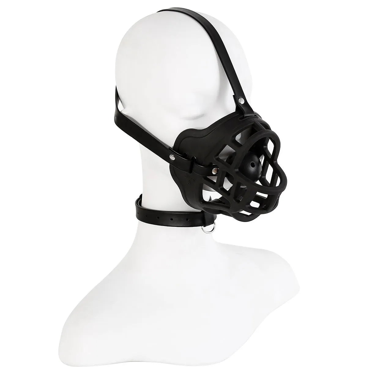 BDSM dog Muzzle harness with ball gag