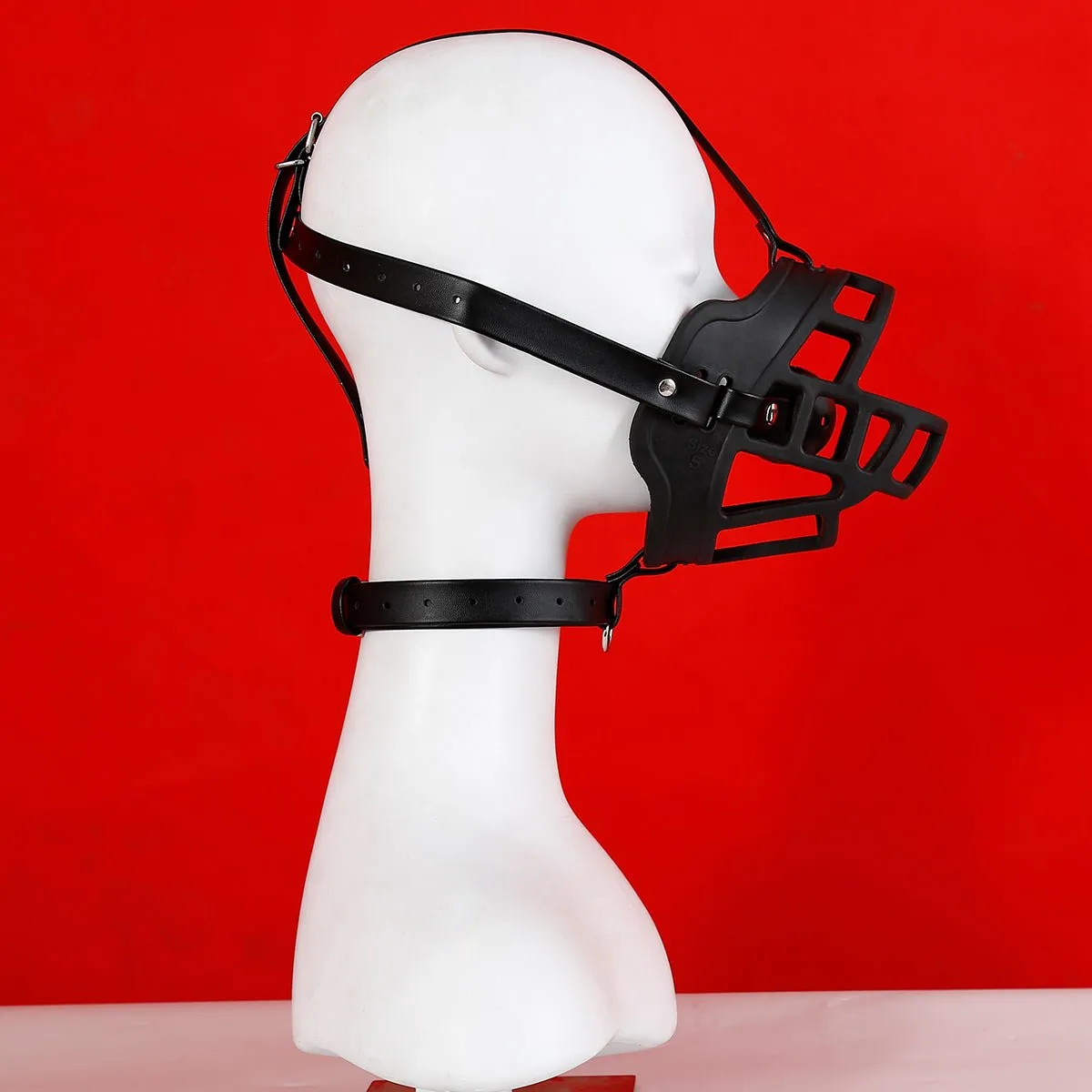 BDSM dog Muzzle harness with ball gag