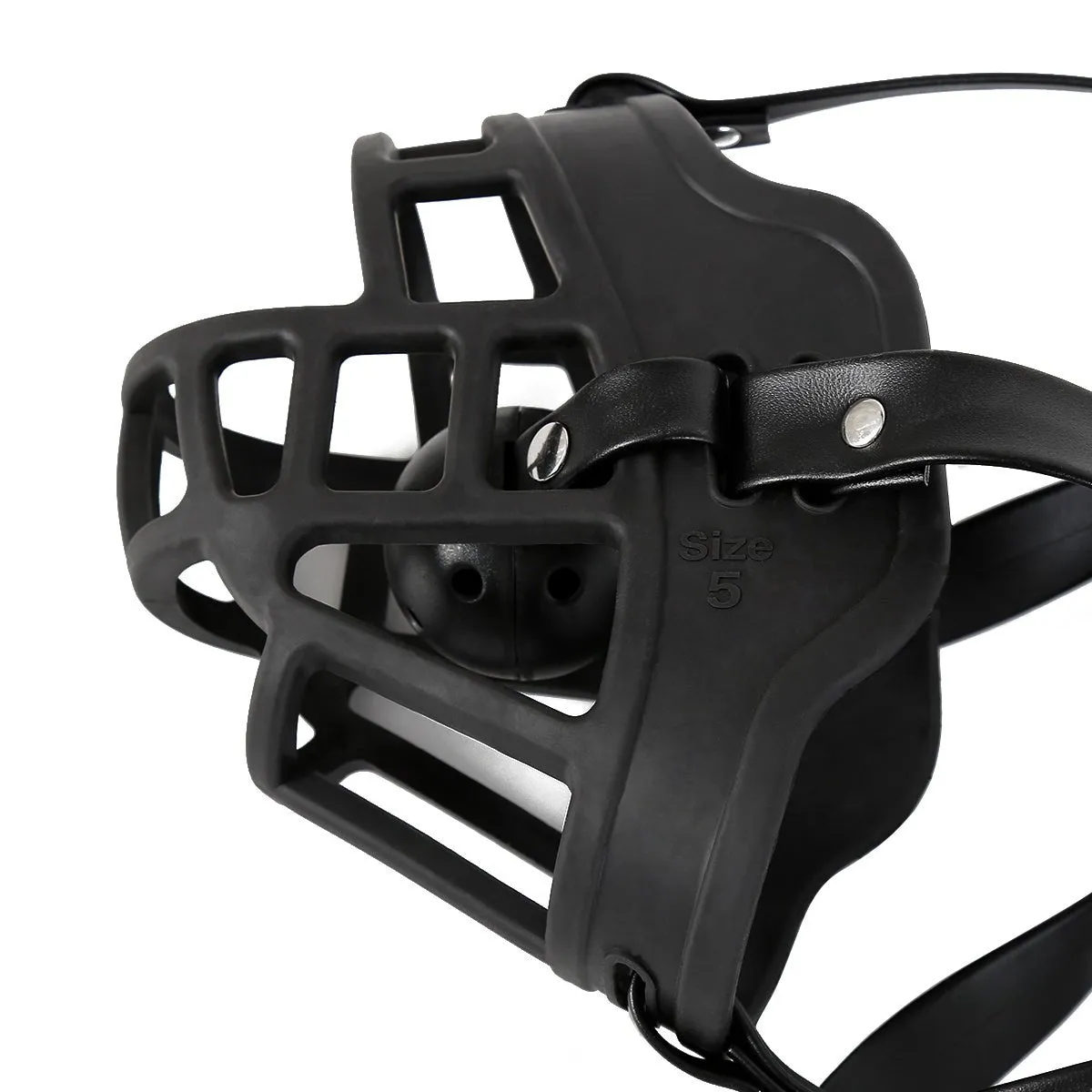 BDSM dog Muzzle harness with ball gag