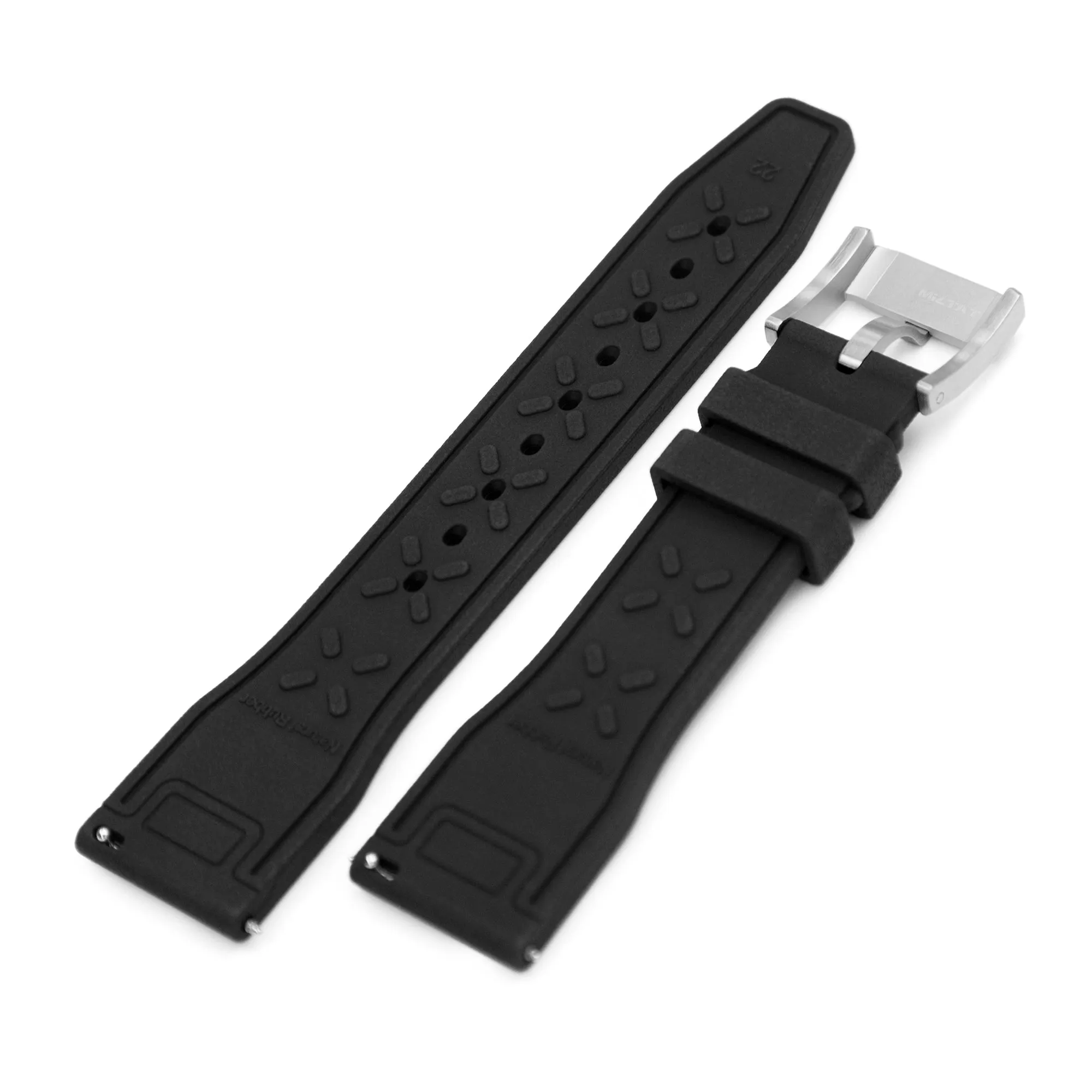 Black Pilot FKM Quick Release rubber strap