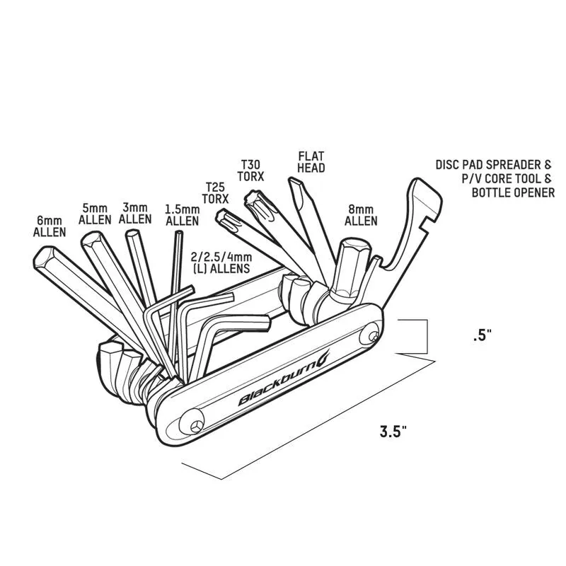 Blackburn Grid 13 Bike Mini Multi-Tool