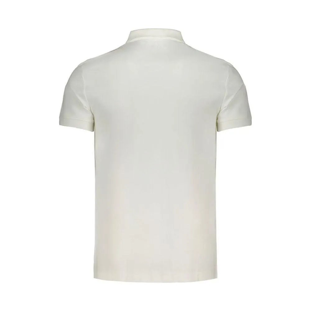 Calvin Klein White Cotton Polo Shirt