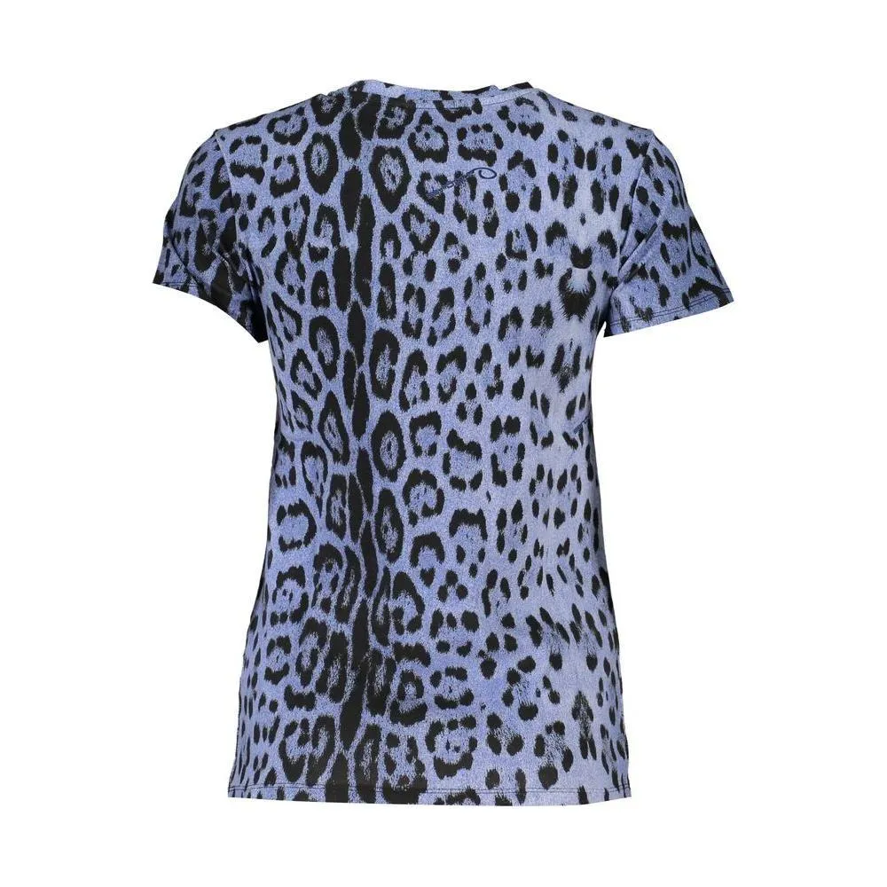 Cavalli Class Light Blue Cotton Tops & T-Shirt