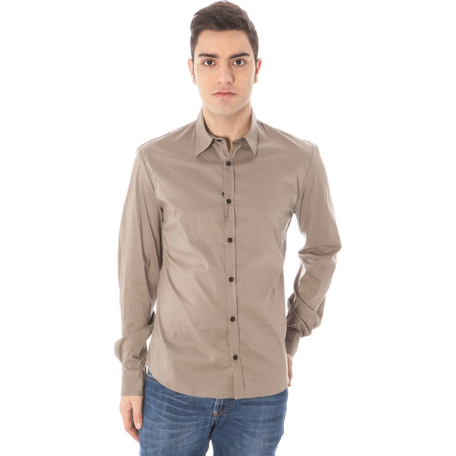 Costume National Green Cotton Men Shirt