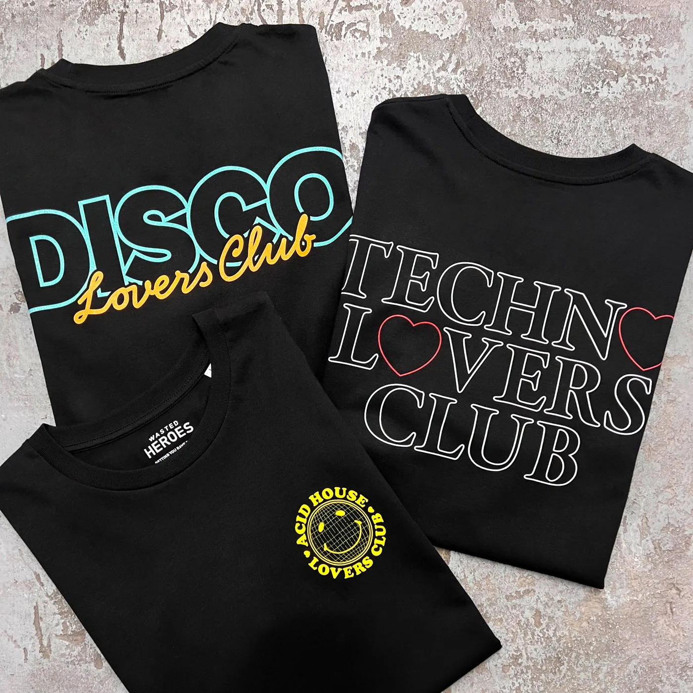 Disco Lovers Back Print - Tshirt - Black