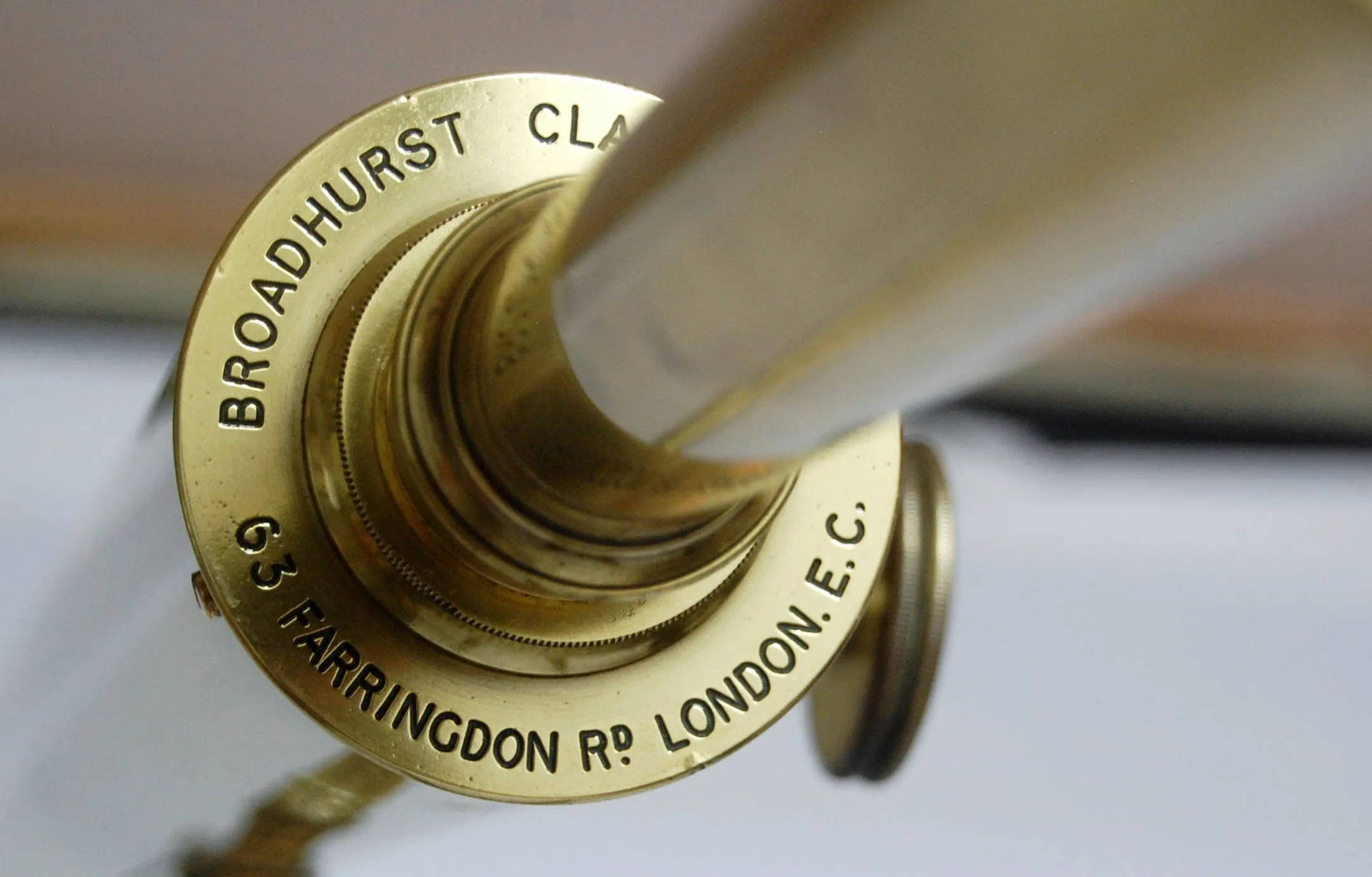 Edwardian Library Telescope on Stand by Broadhurst Clarkson & Co London