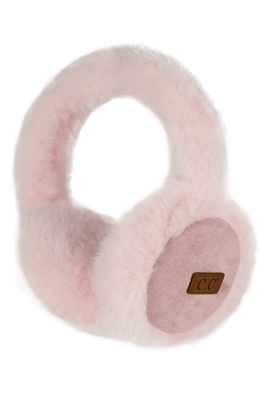 EMS4491 Vegan Suede and Fur Earmuffs