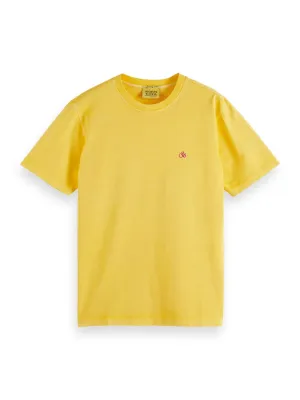 Garment Dye Logo Embroidery Tee (Yellow) - S1716854867