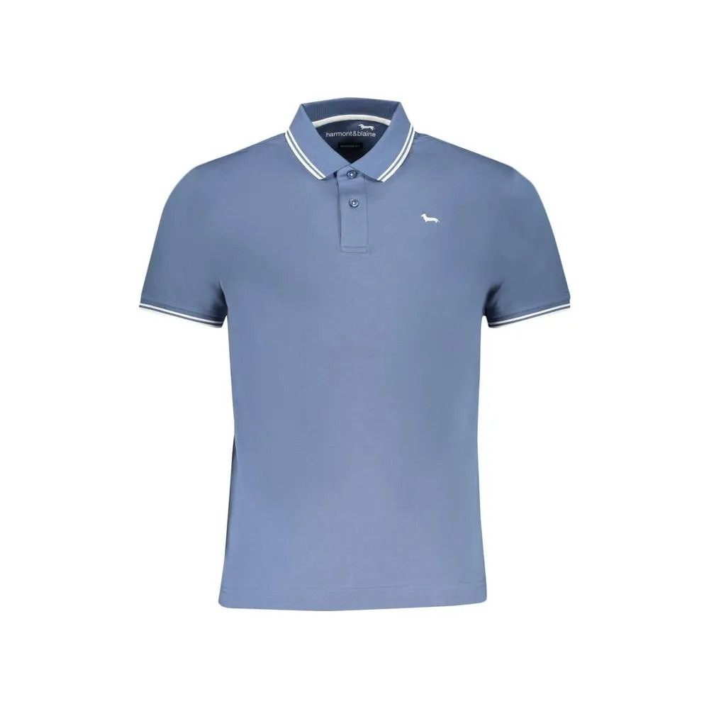 Harmont & Blaine Blue Cotton Polo Shirt