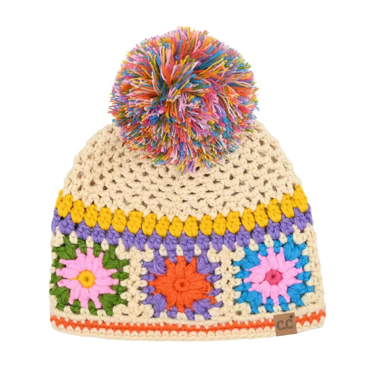 HTE0115 Handmade Crochet Pom Beanie