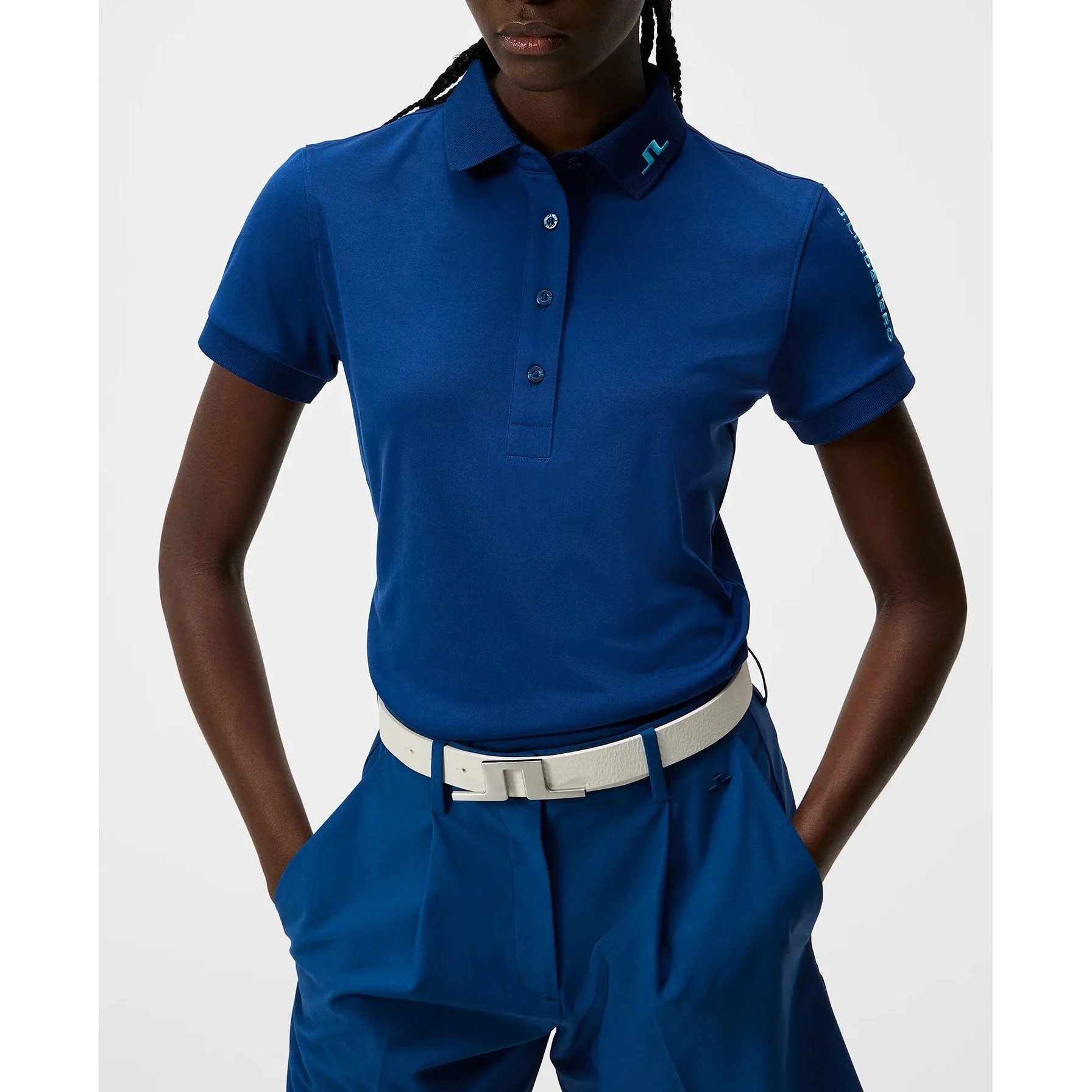 J.Lindeberg Women's Tour Tech Polo Golf Shirt - Estate Blue