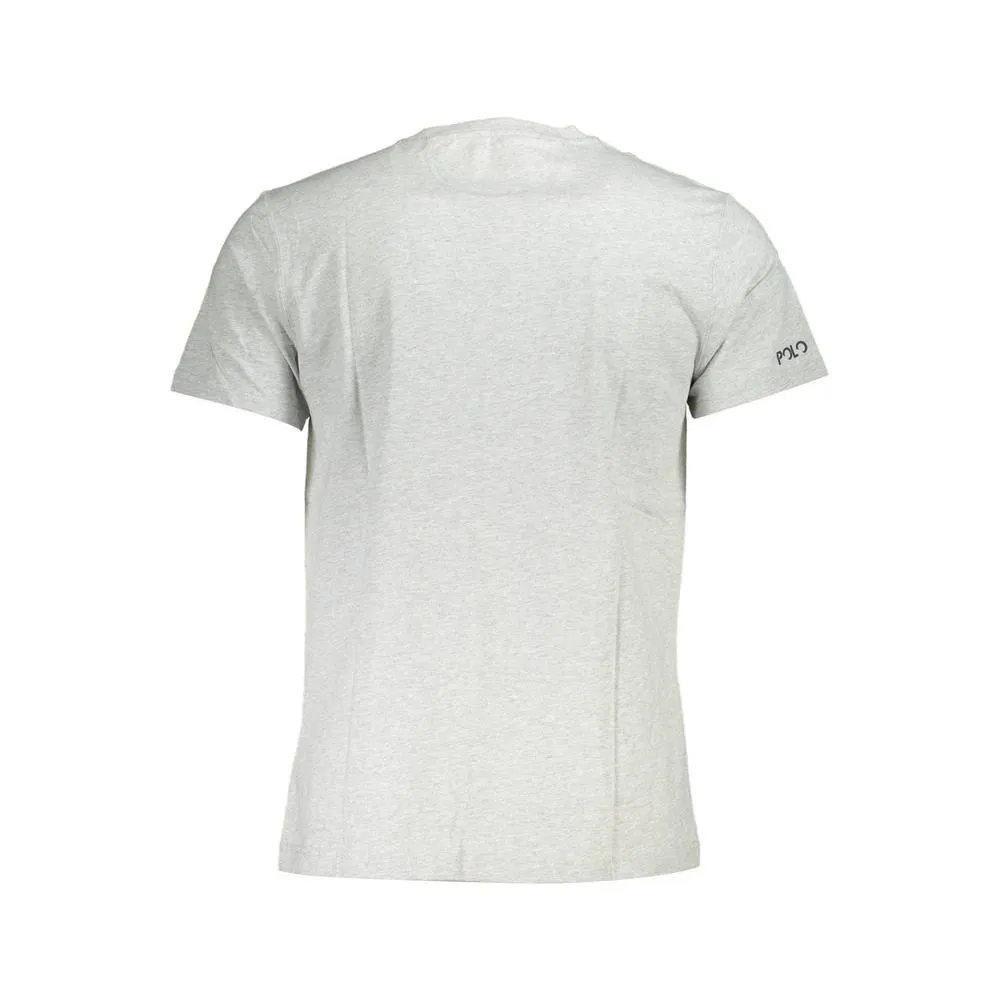 La Martina Gray Cotton Men T-Shirt