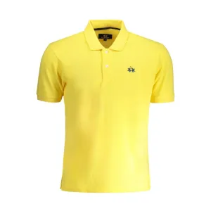 La Martina Yellow Cotton Polo Shirt