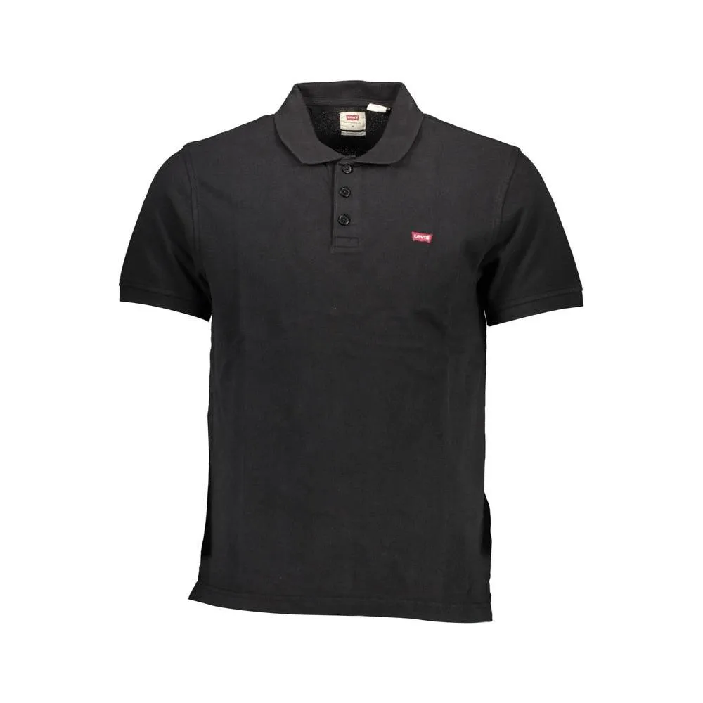 Levi's Black Cotton Men Polo Shirt