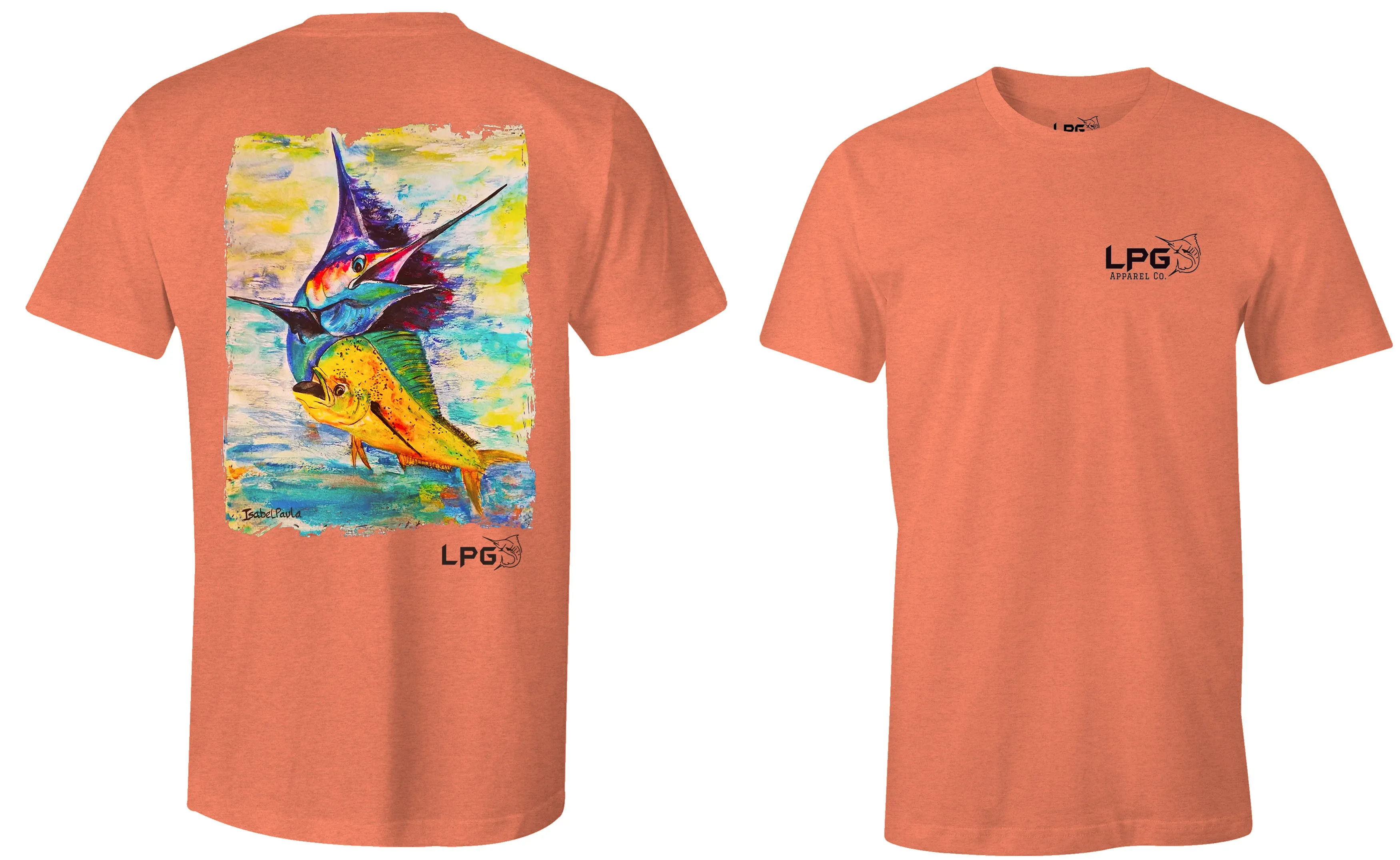 LPG Apparel Co. Sailfish  Mahi Combo Big Game Fishing Cotton T-shirt