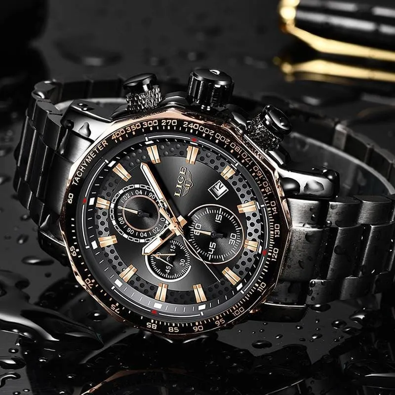 Mens Luxury Quartz Waterproof Watch