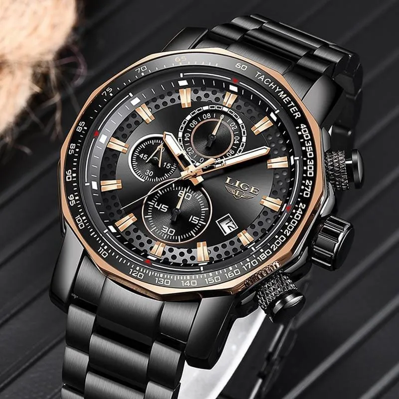 Mens Luxury Quartz Waterproof Watch