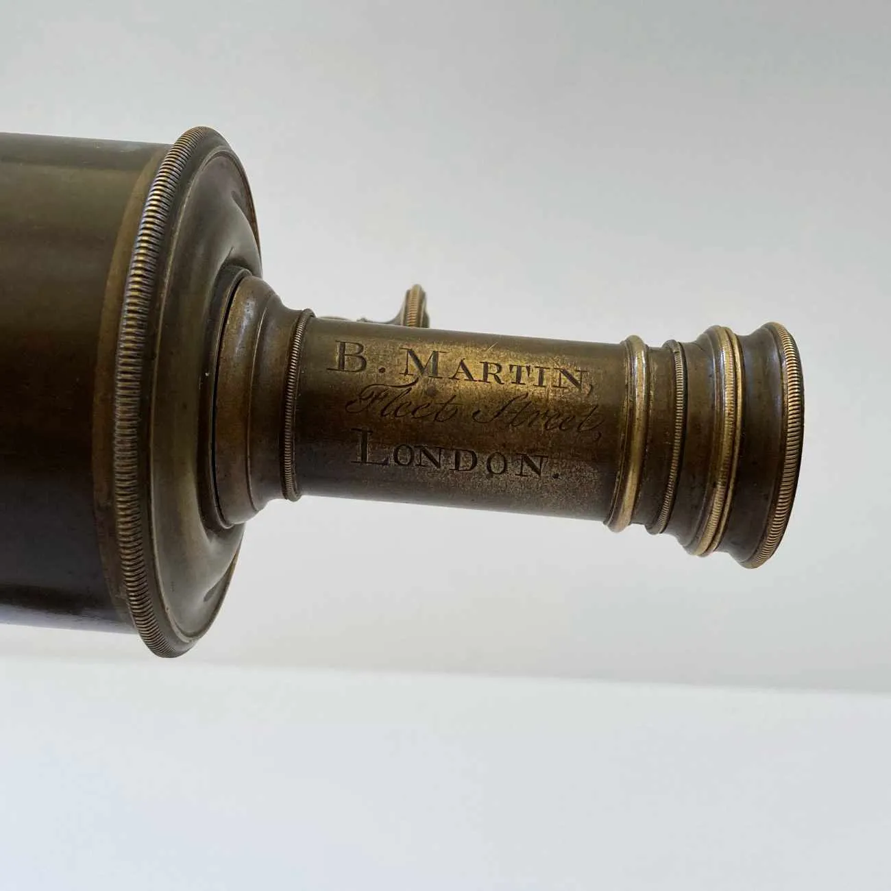 Mid Eighteenth Century Cased Gregorian Reflecting Telescope by Benjamin Martin of Fleet Street