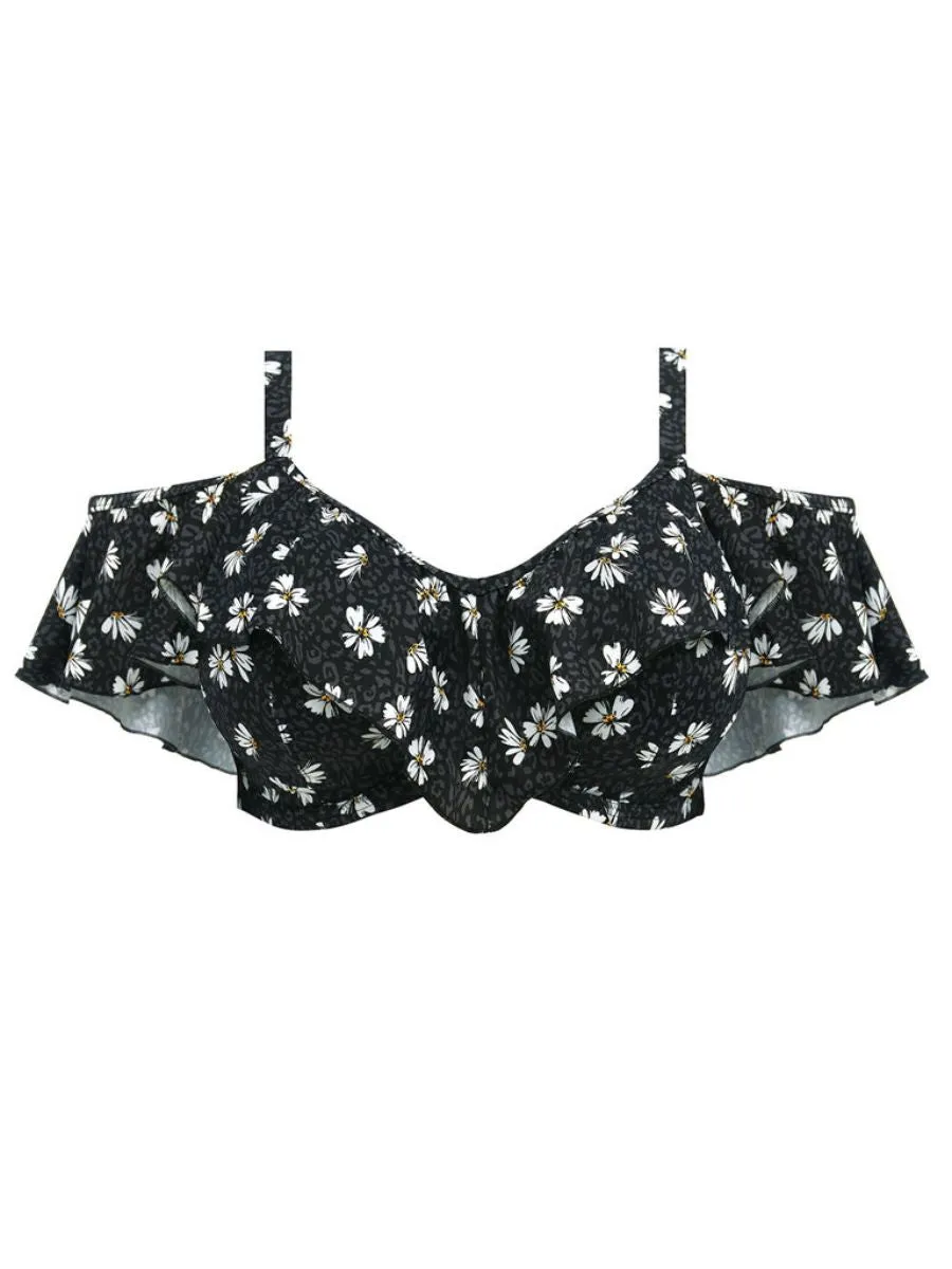 Plain Sailing Bikini Top - Black Daisy