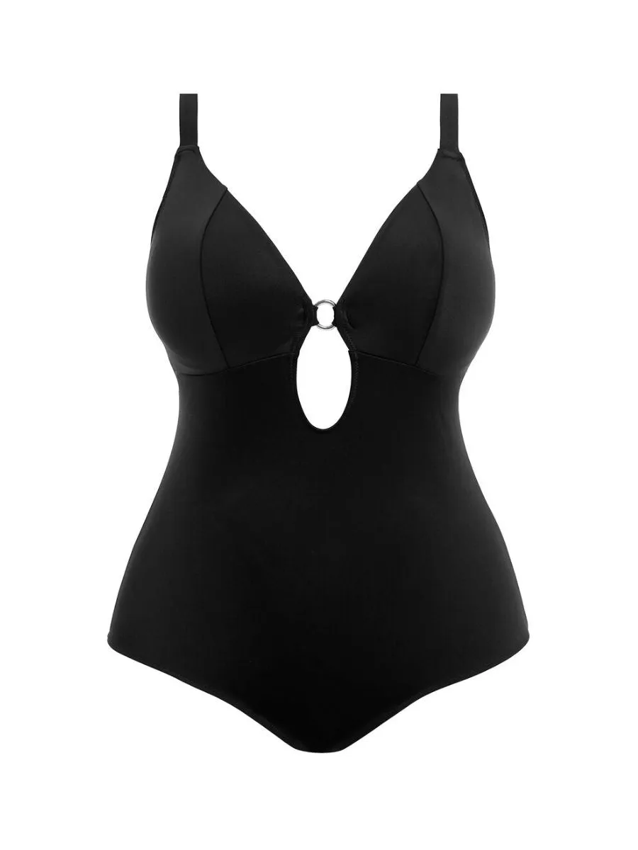 Plain Sailing Plunge Swimsuit - Black