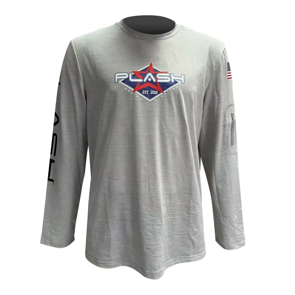 PLASH | Performance LS Fishing Shirts | Light Gray