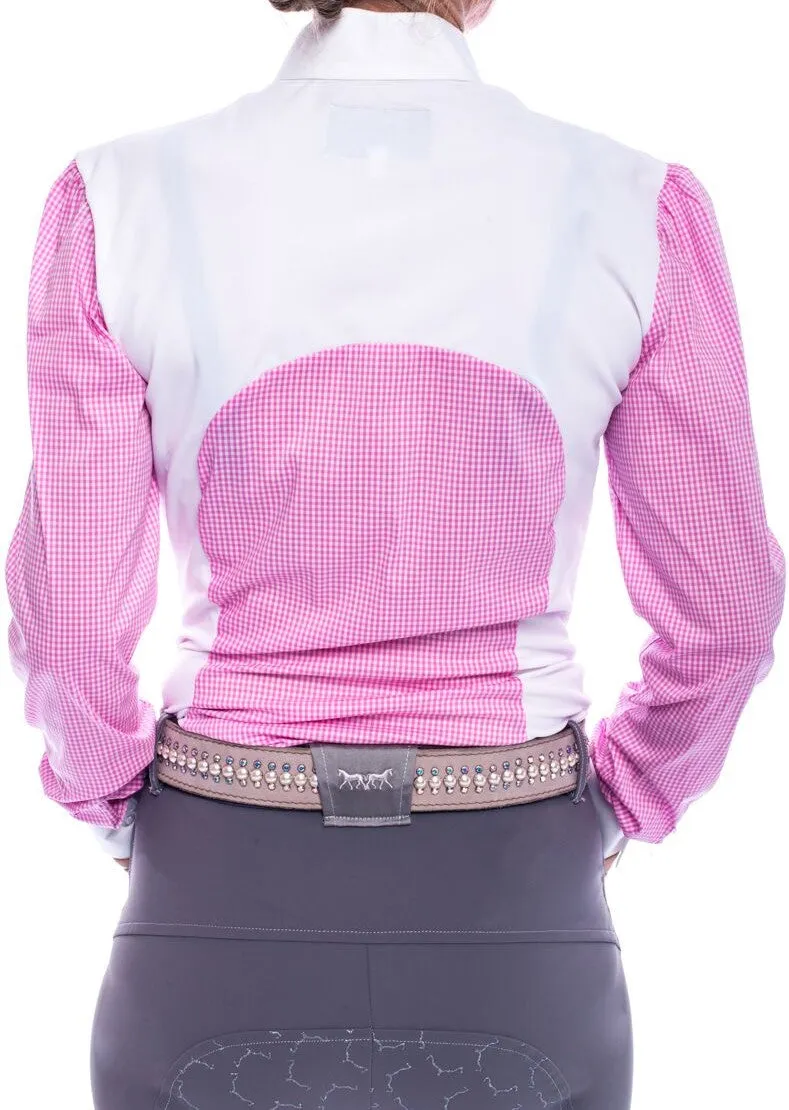 S-May Long Sleeved Competition Shirt (Pink/White Check)