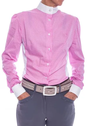 S-May Long Sleeved Competition Shirt (Pink/White Check)