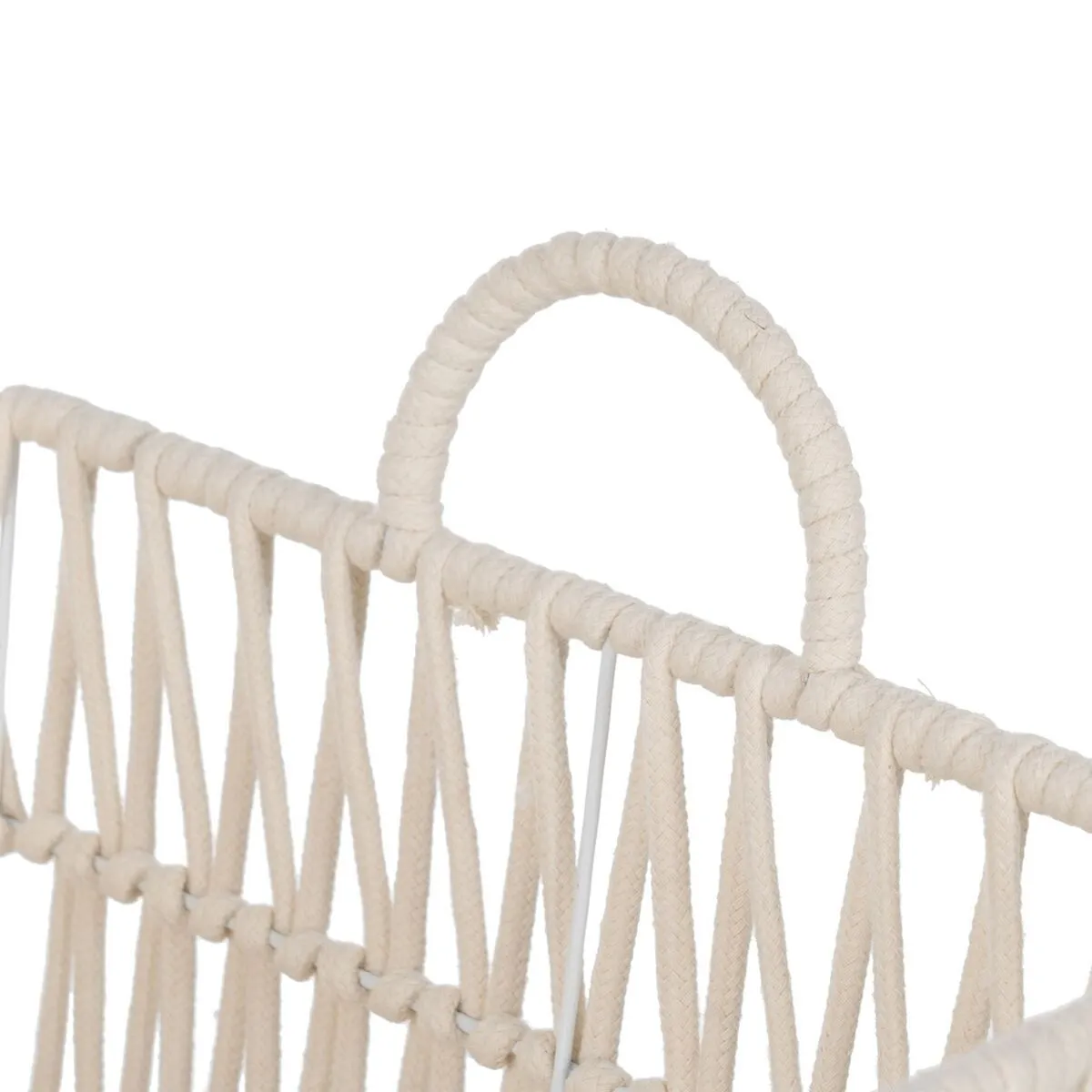 Set of Baskets White Rope 45 x 35 x 36 cm (3 Pieces)