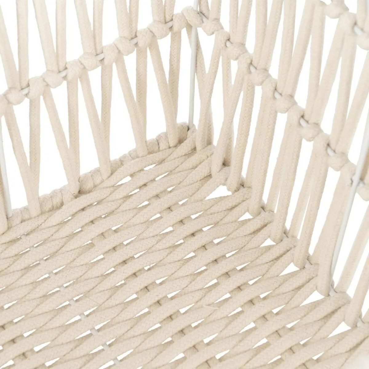 Set of Baskets White Rope 45 x 35 x 36 cm (3 Pieces)