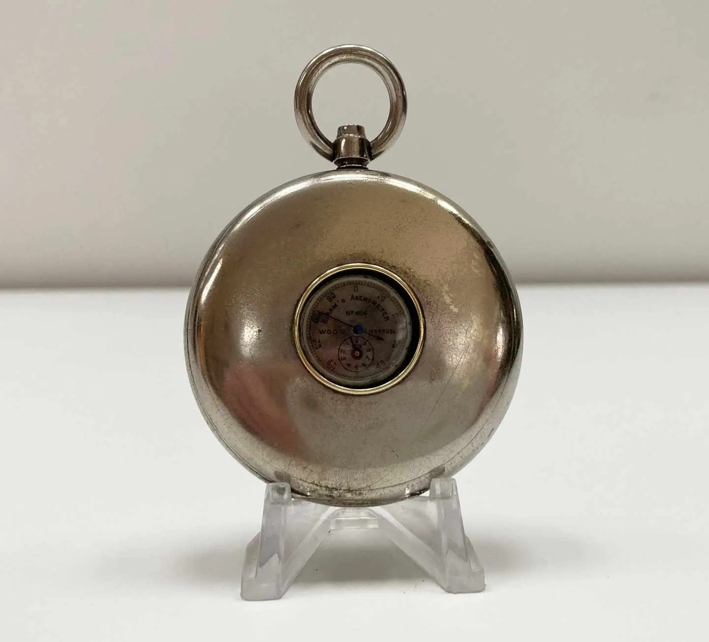 Victorian Miniature Pocket Watch Biram's Anemometer by Wood of Liverpool