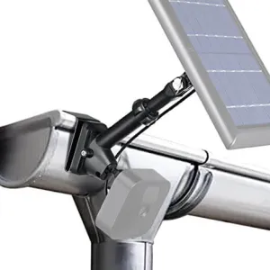 Wasserstein 2-in-1 Universal Gutter Mount for Camera & Solar Panel | Wyze, Blink, Ring, Arlo, & Eufy Cams