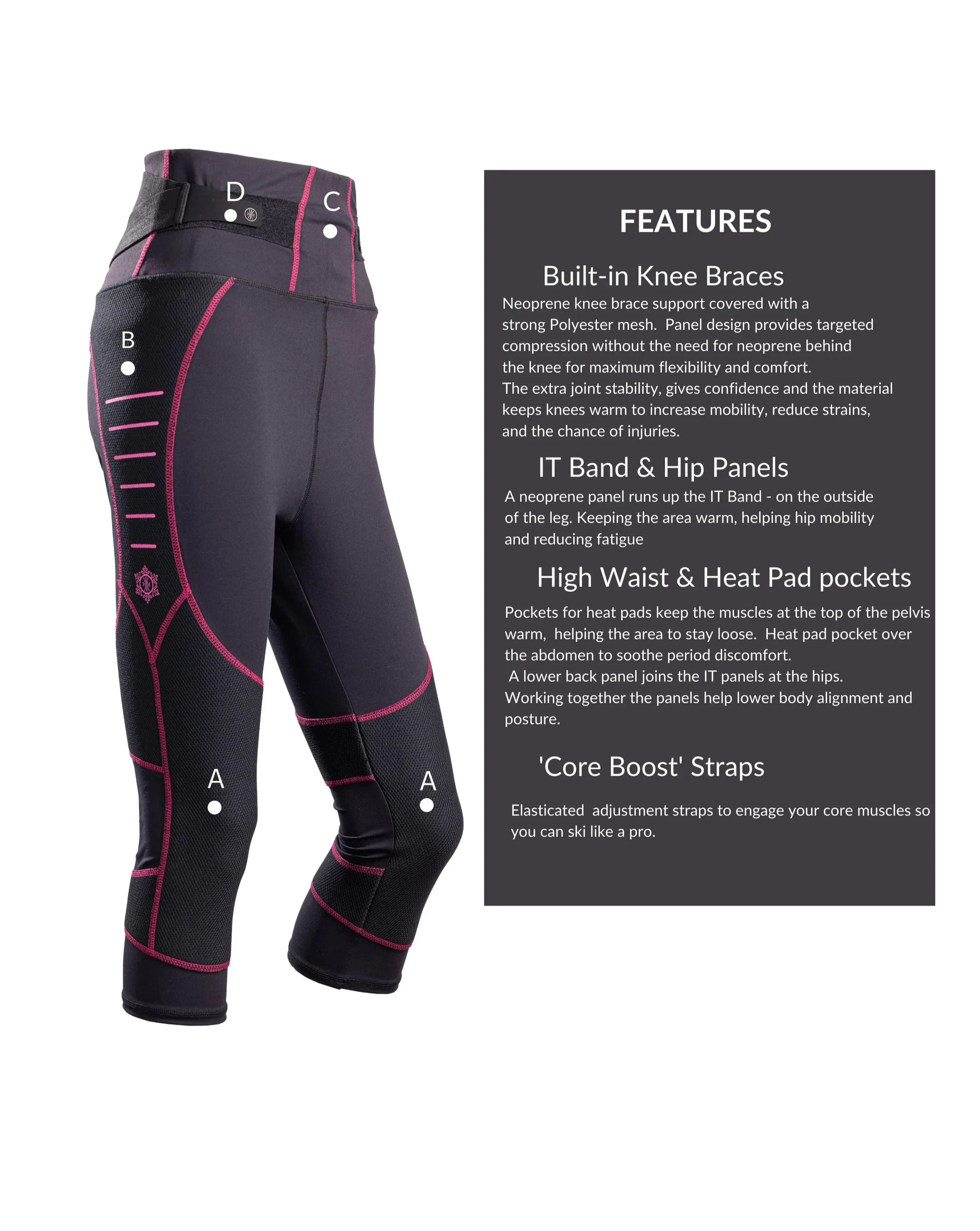 WOMENS WINTER SNOW SPORT LEGGINGS