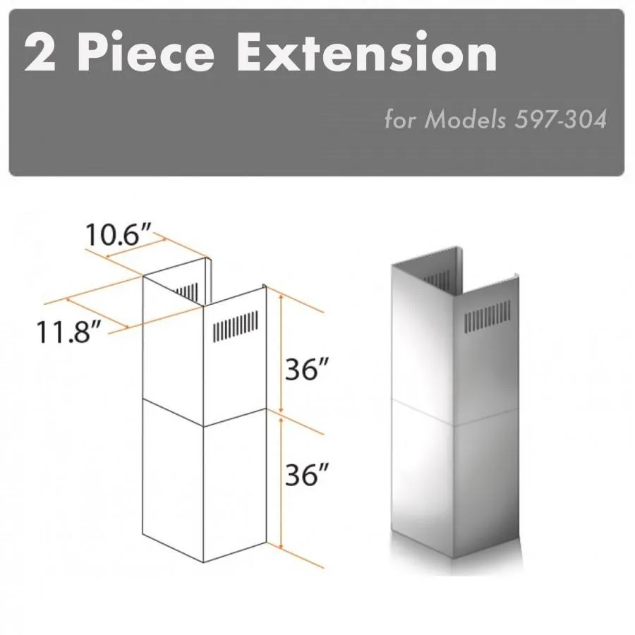 Z-line Range Hood Accessories model 2PCEXT-597-304